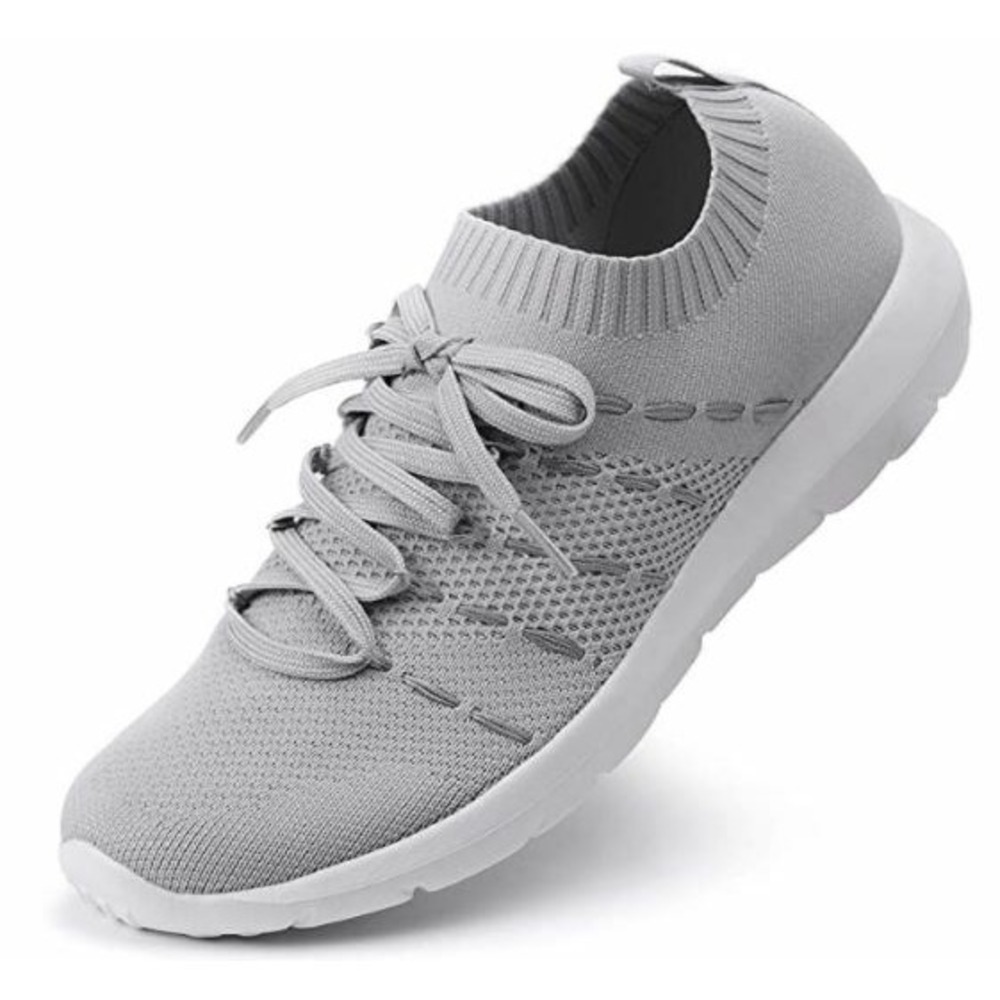 Women's Running Shoes Lightweight Comfortable Mesh, Light Grey US‎ SZ 5